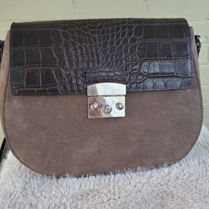 Suede And Croc Purse